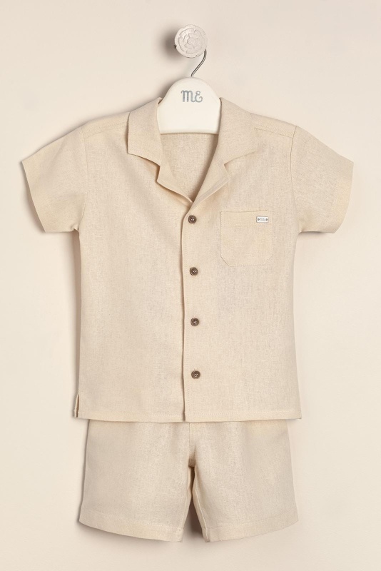 conjunto de bermuda y camisa de lino dante