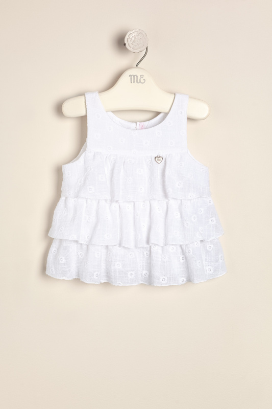 batita de gasa bord con volados anne bl