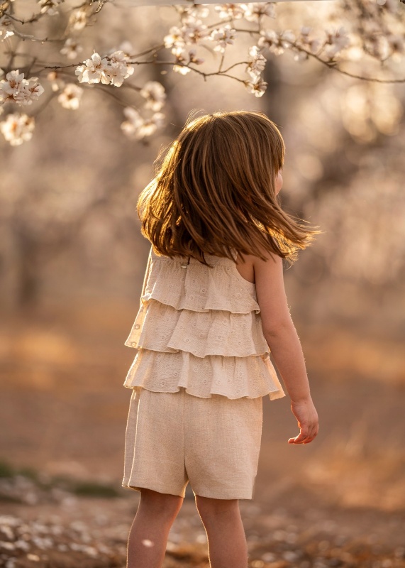 batita de gasa bord con volados anne