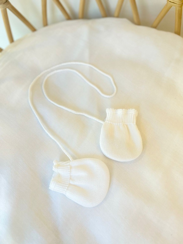 mitones de algodon tejido bl