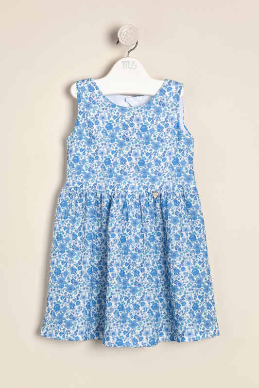 vestido en gasa estamp liberty garden blue
