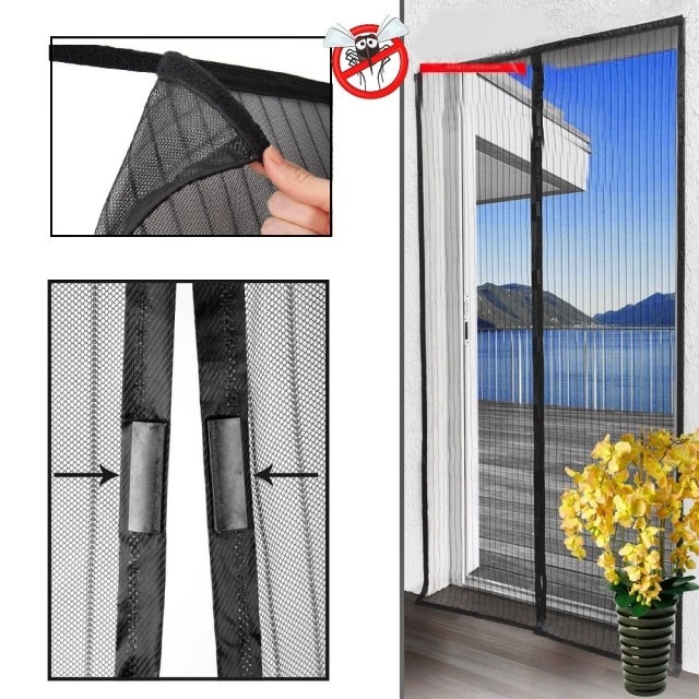 MOSQUITERO PARA PUERTA NEGRO