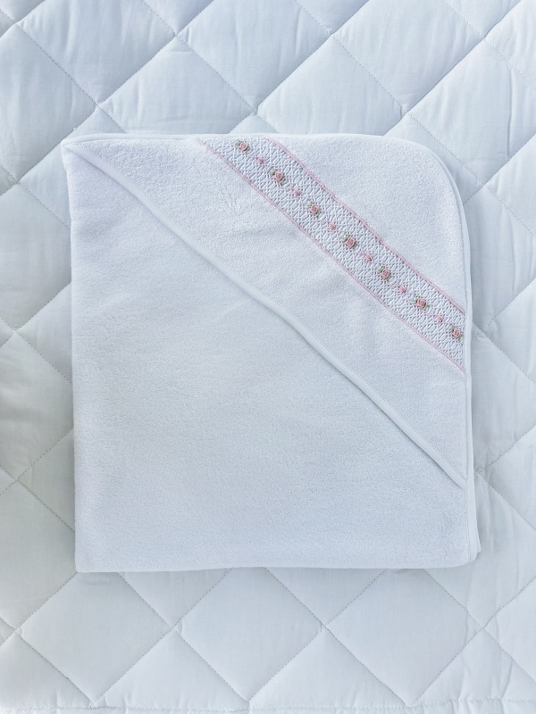 toalla smock niña rosa pima