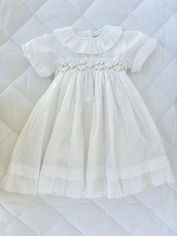 vestido smock mc blanco