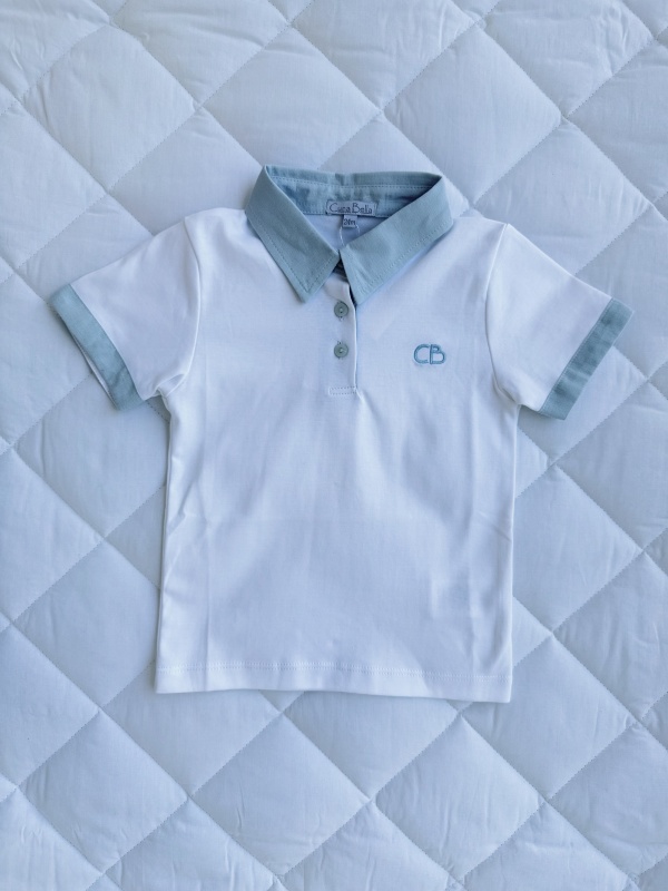 remera camisa pima celeste