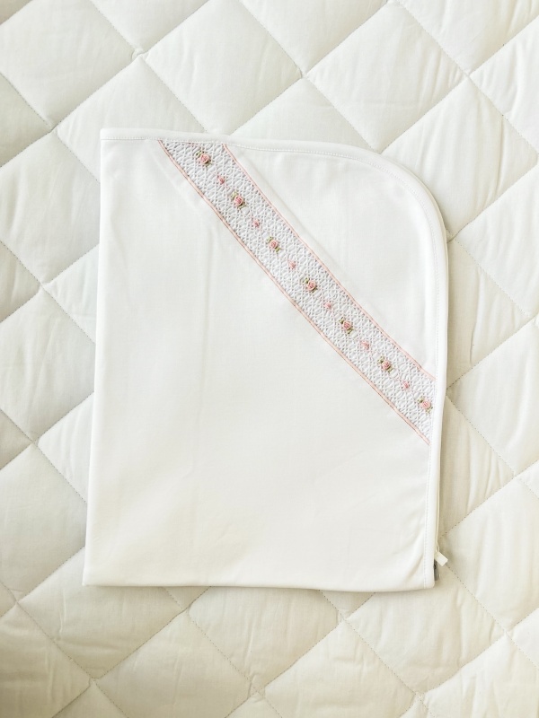 manta smock niña rosa