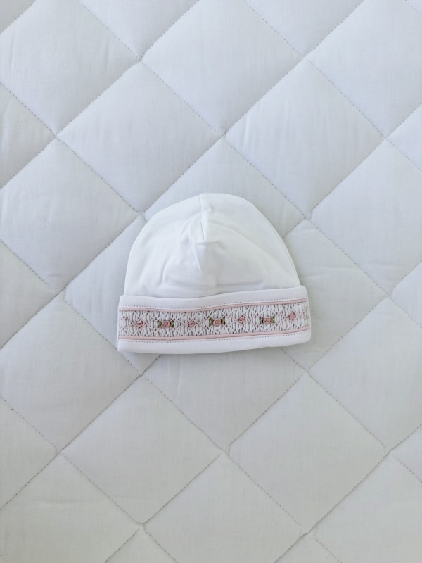 gorro smock niña pima rosa