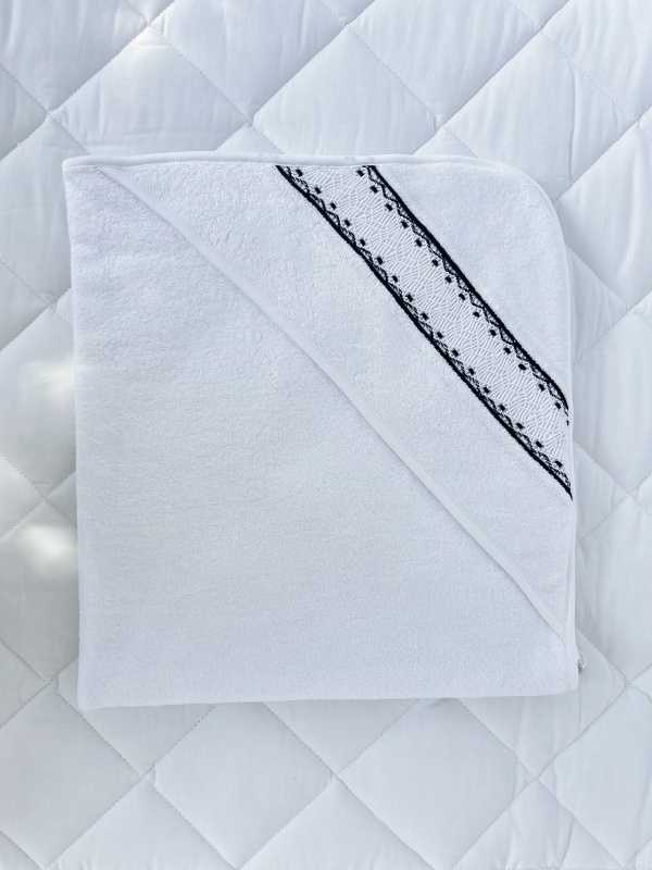 toalla smock niño azul pima