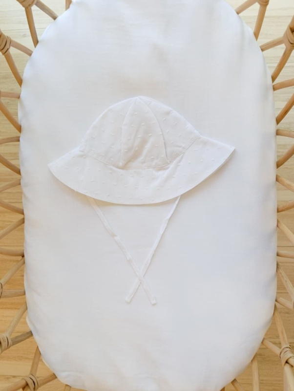 sombrero plumeti blanco