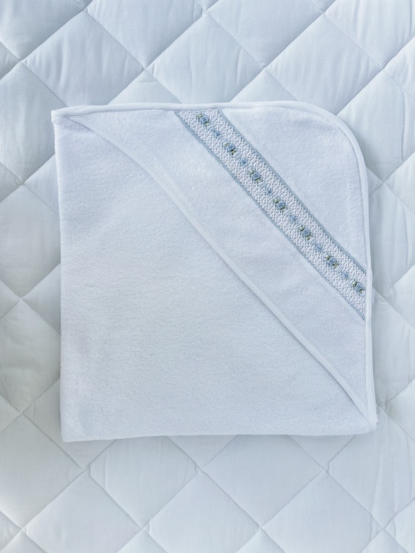 toalla smock niña celeste pima