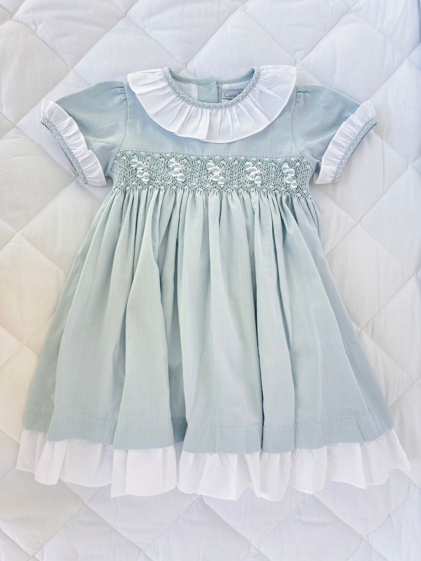 vestido smock mc celeste