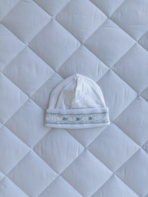 gorro smock volado pima celeste