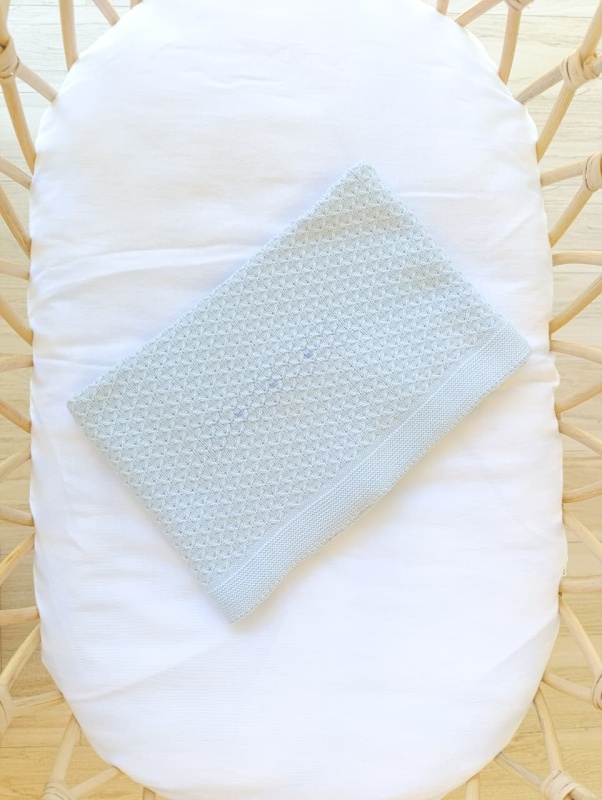 manta de alg mini cruces de trenzas bord cel