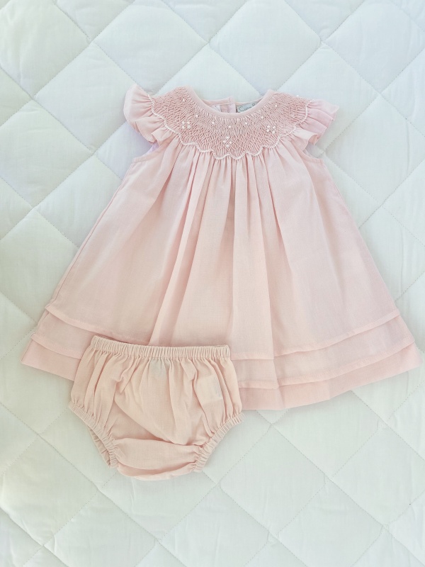 vestido josefina lino rosado