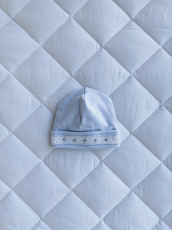 gorro smock celeste