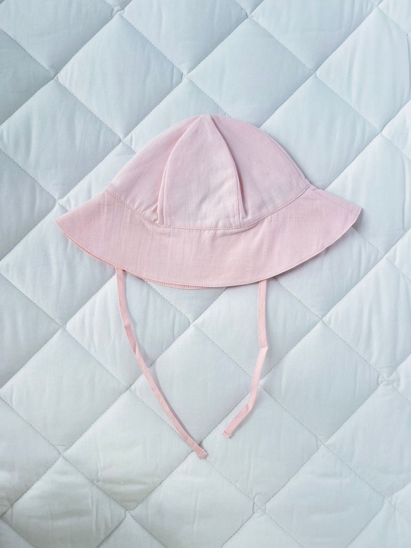 sombrero lino rosa