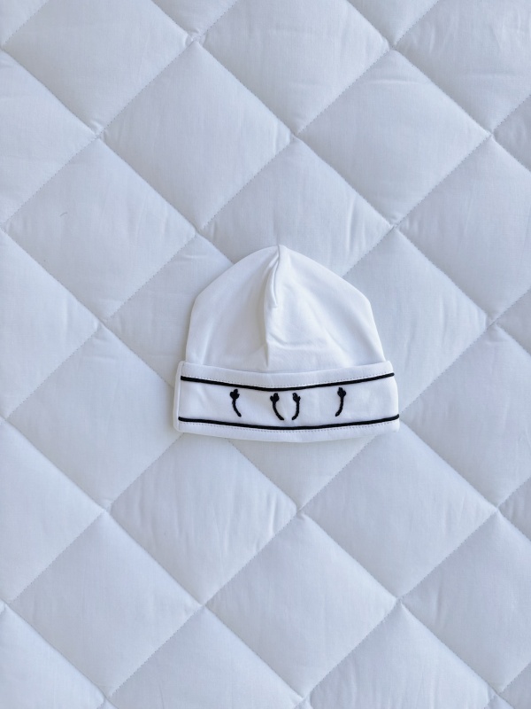 gorro inicial niño azul