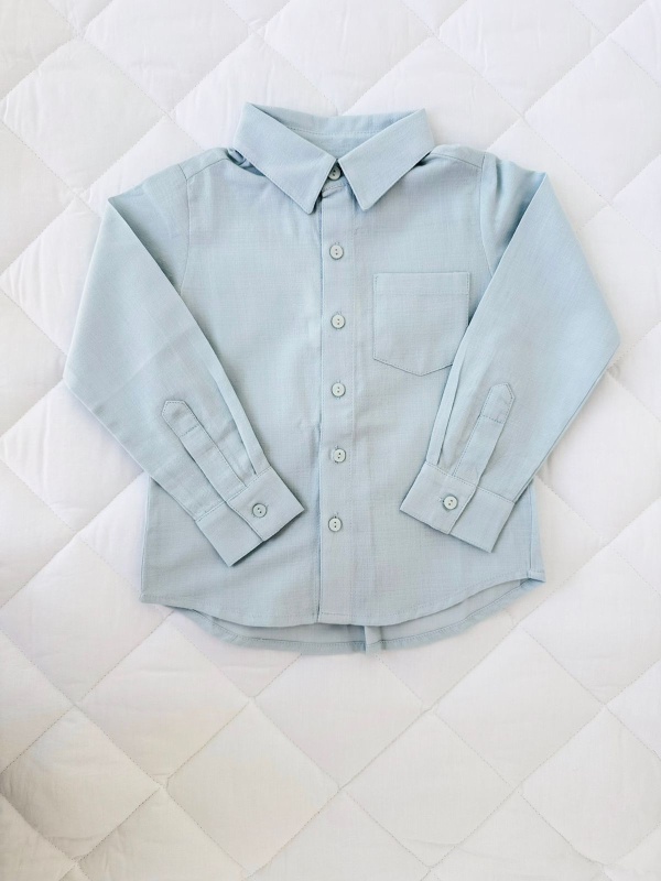 camisa bruno ml lino celeste