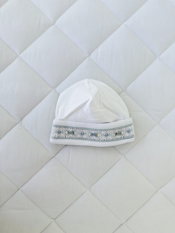 gorro smock niña pima celeste