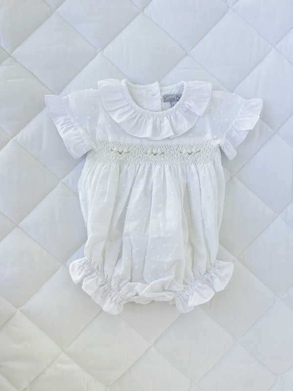 babucha smock mc plumeti blanco