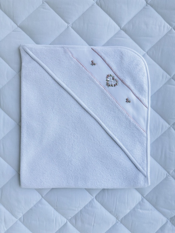 toalla corazon pima rosa