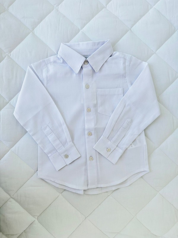 camisa bruno ml lino blanco