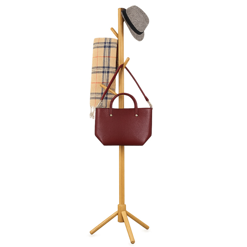 PERCHERO DE MADERA CON PIE (1.75M ALTURA)