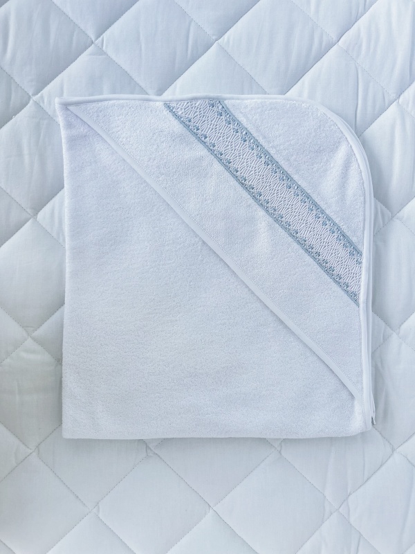 toalla smock niño celeste pima