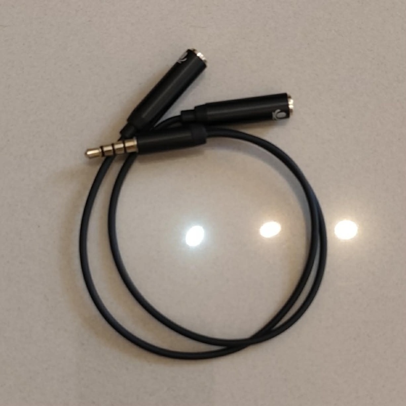 Cable splitter de micrófono 3.5 mm