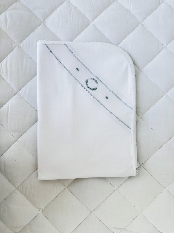 manta inicial niña celeste