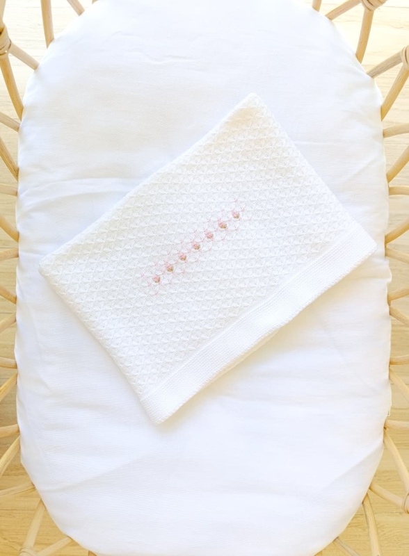 manta de alg mini cruces de trenzas bord bl