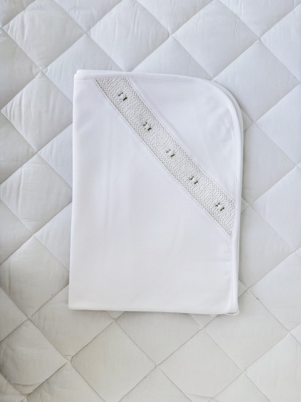 manta flores pima blanco