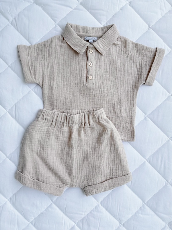 conjunto doble cotton beige