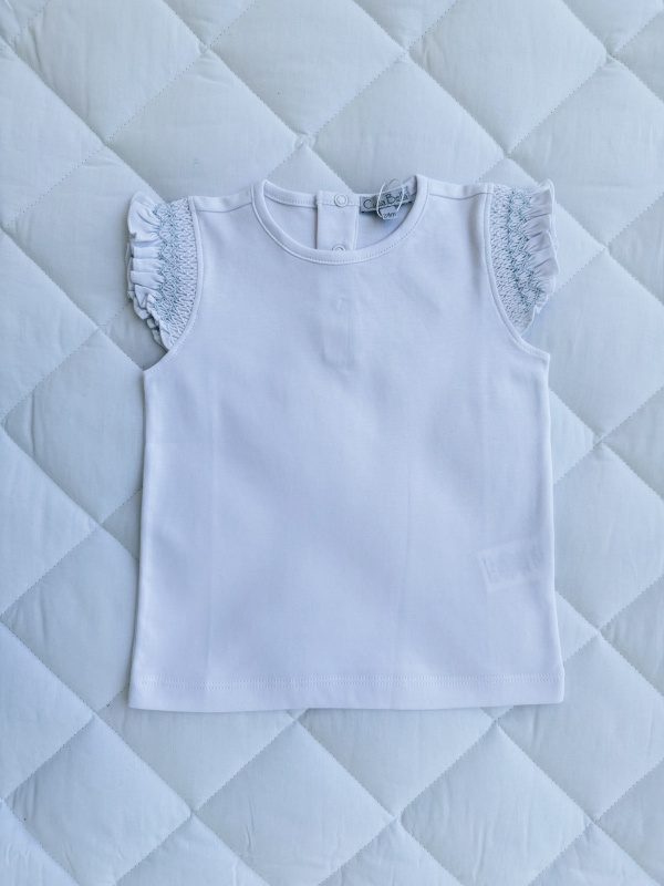 remera alitas smock celeste
