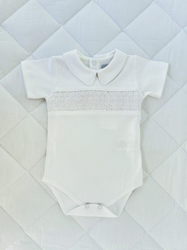 body niño smock blanco pima