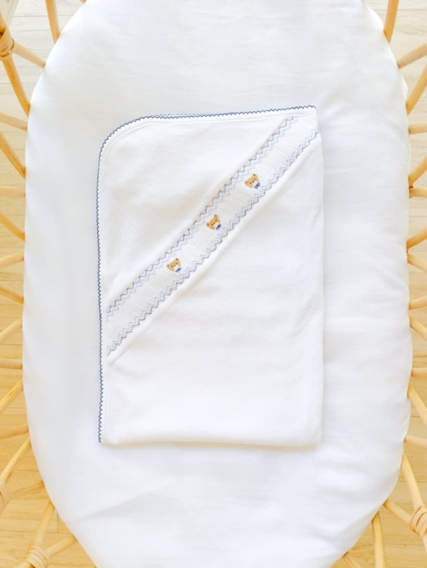 manta smock ositos celeste plush