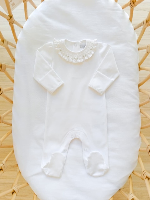 enterito cuello smock blanco