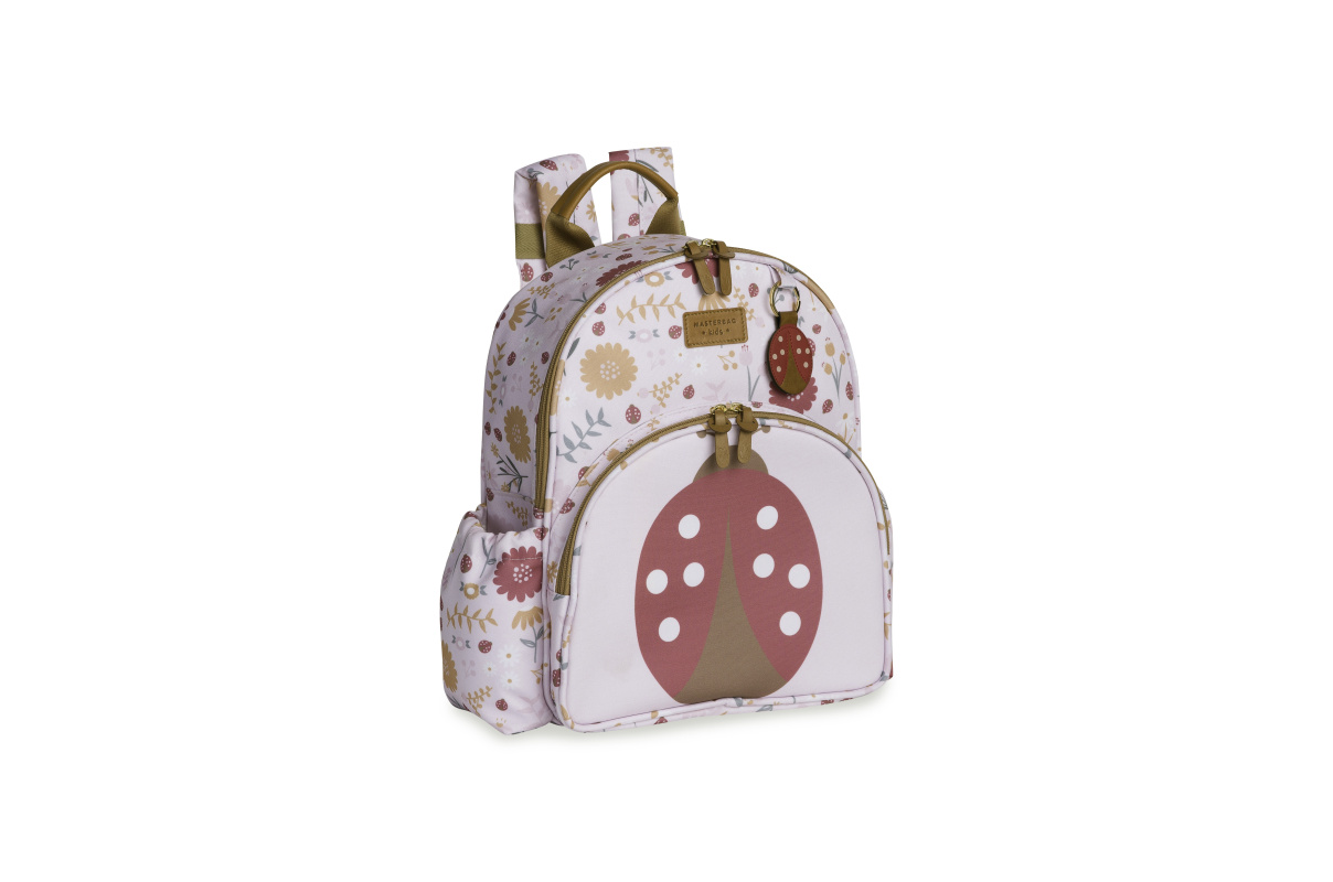 mochila kids mariquita rosa