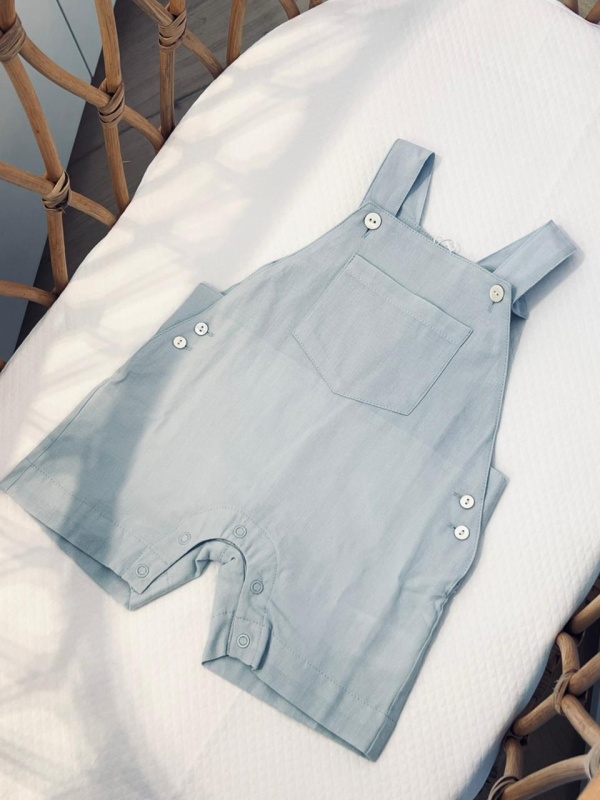 jardinera unisex lino celeste