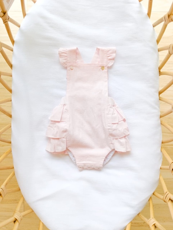 jardinera de lino rosa