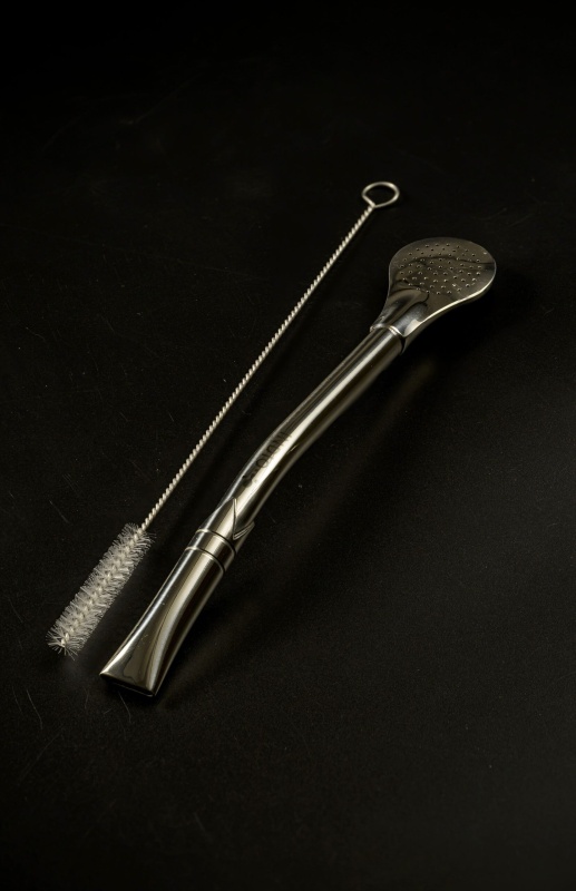 Bombilla Desarmable INDIO de acero inoxidable 17CM pico ancho