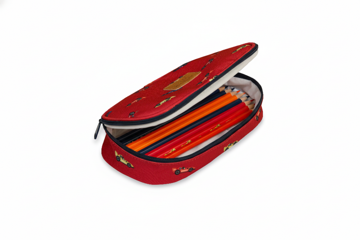 cartuchera kids carros rojo