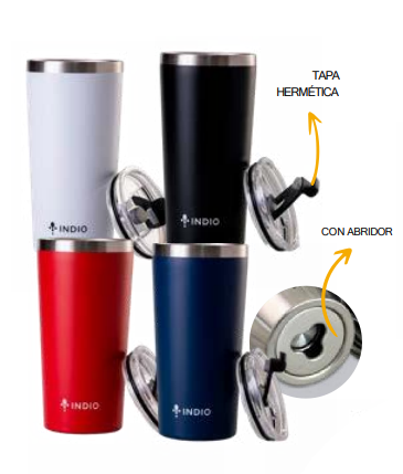 Vaso termico 560ml INDIO con abridor