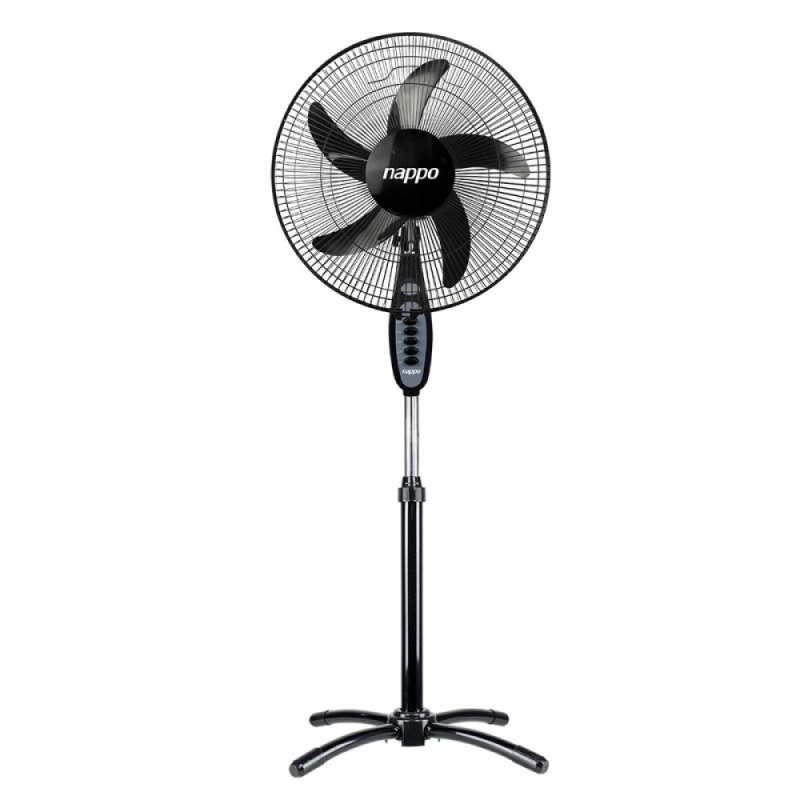 Ventilador de pie nappo 16" negro 5 aspas