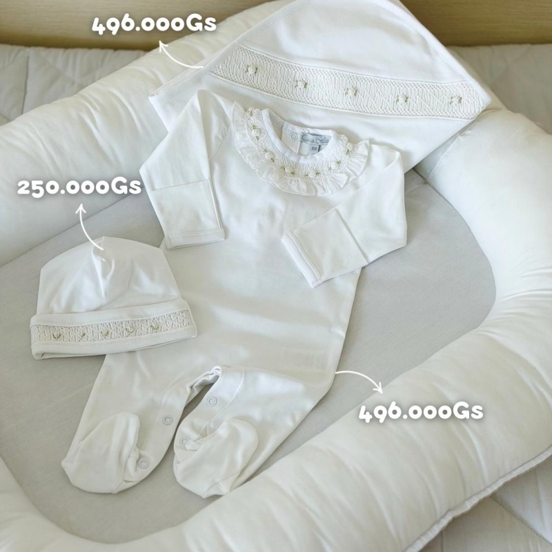 enterito cuello smock blanco