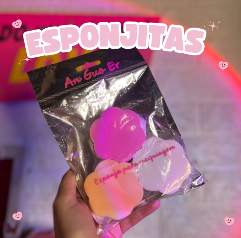 KIT DE 3 ESPONJITAS DE FLOR
