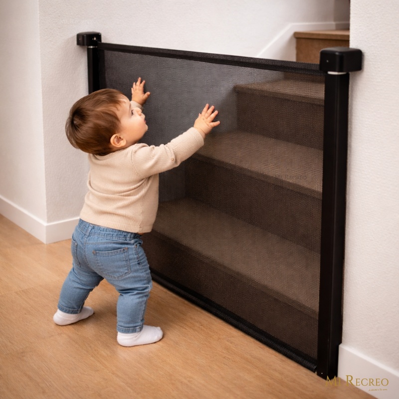 BARRERA PARA BEBES ENROLLABLE SEGURIDAD PLEGABLE PRO