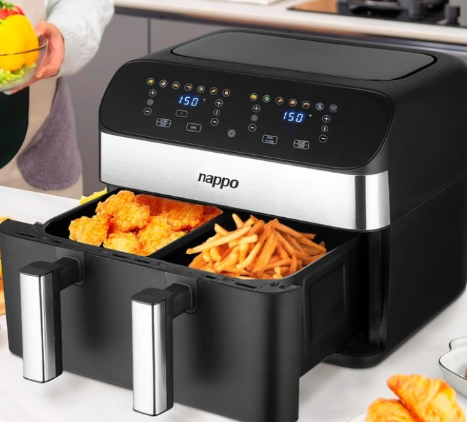 AIR FRYER NAPPO DIGITAL DOBLE CANASTA 9L NEF-238