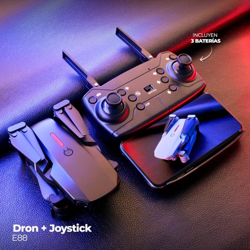 Drone Kolke E88 con Joystick 3 Baterias