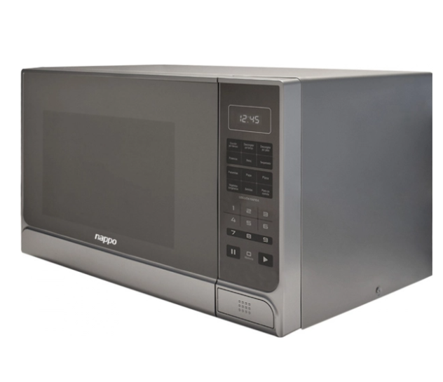 MICROONDAS NAPPO CON VIDRIO REFLEC PLATEADO 28L